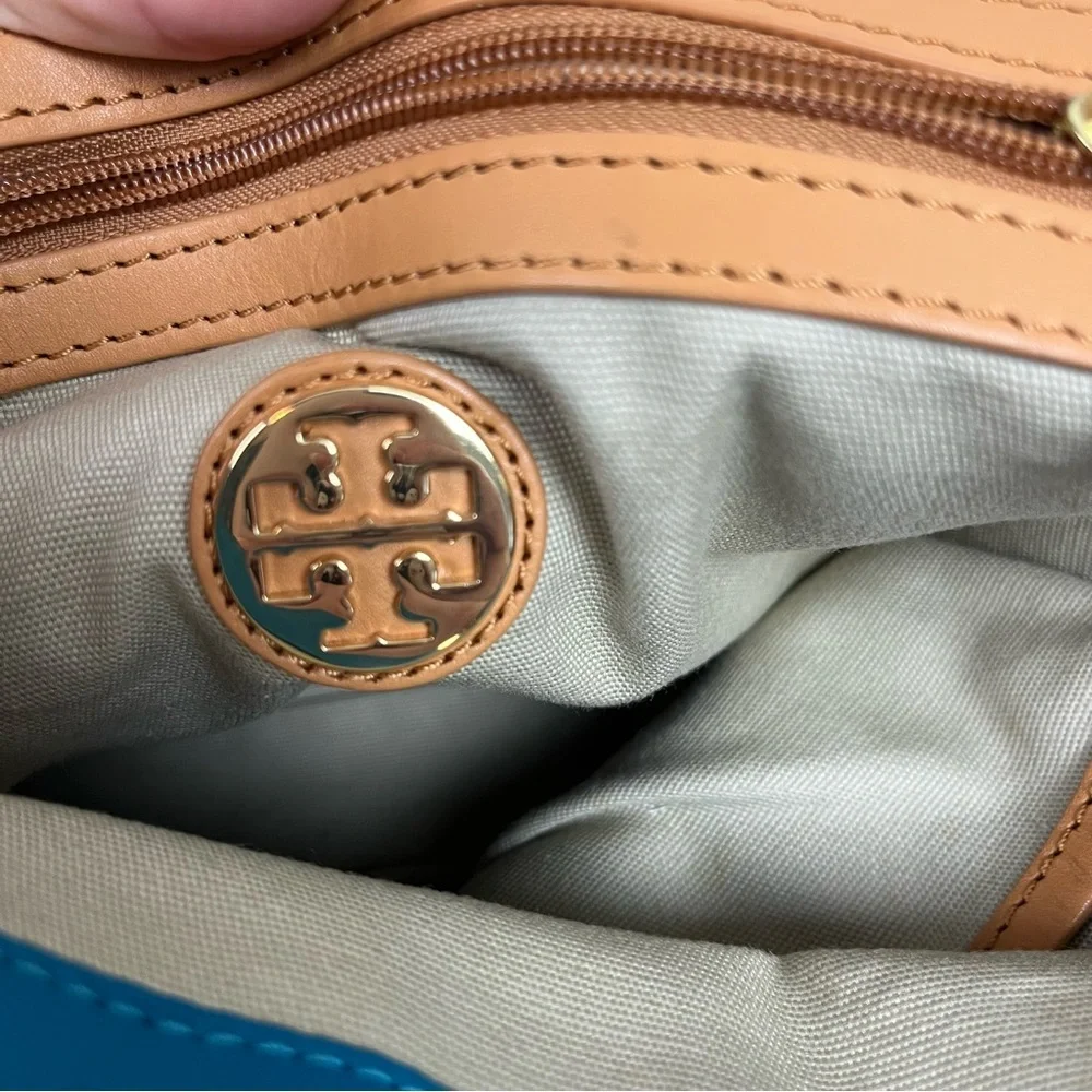TORY BURCH Jaden Bag Coconut Canvas Leather Tote
